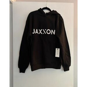 NWT Jaxxon Hoodie Mens M Black Sweatshirt Pullover Long Sleeve Pockets Outdoor